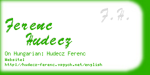 ferenc hudecz business card